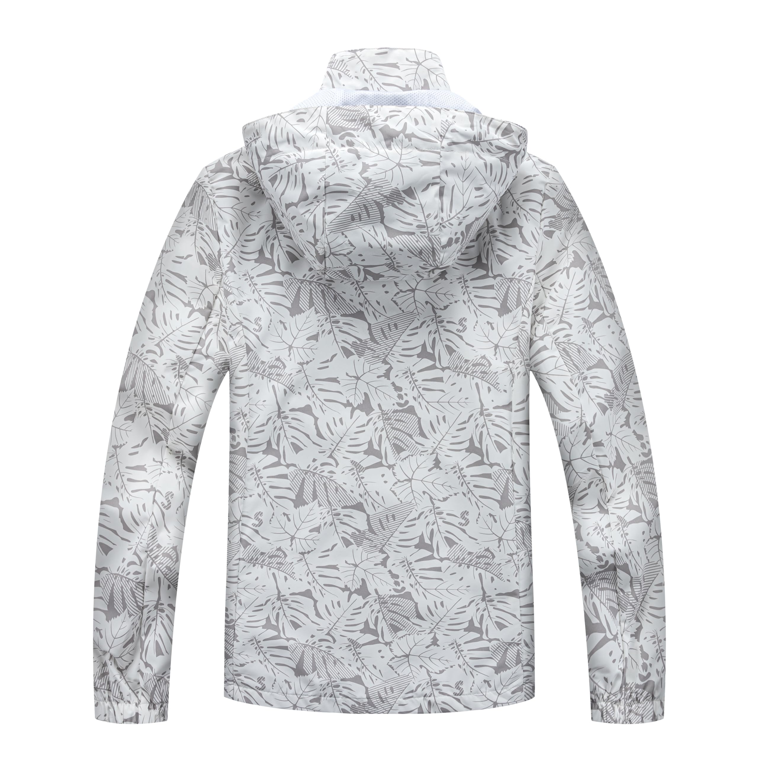Blu Apparel Veste imperméable légère pour femme - Veste de randonnée respirante imprimée