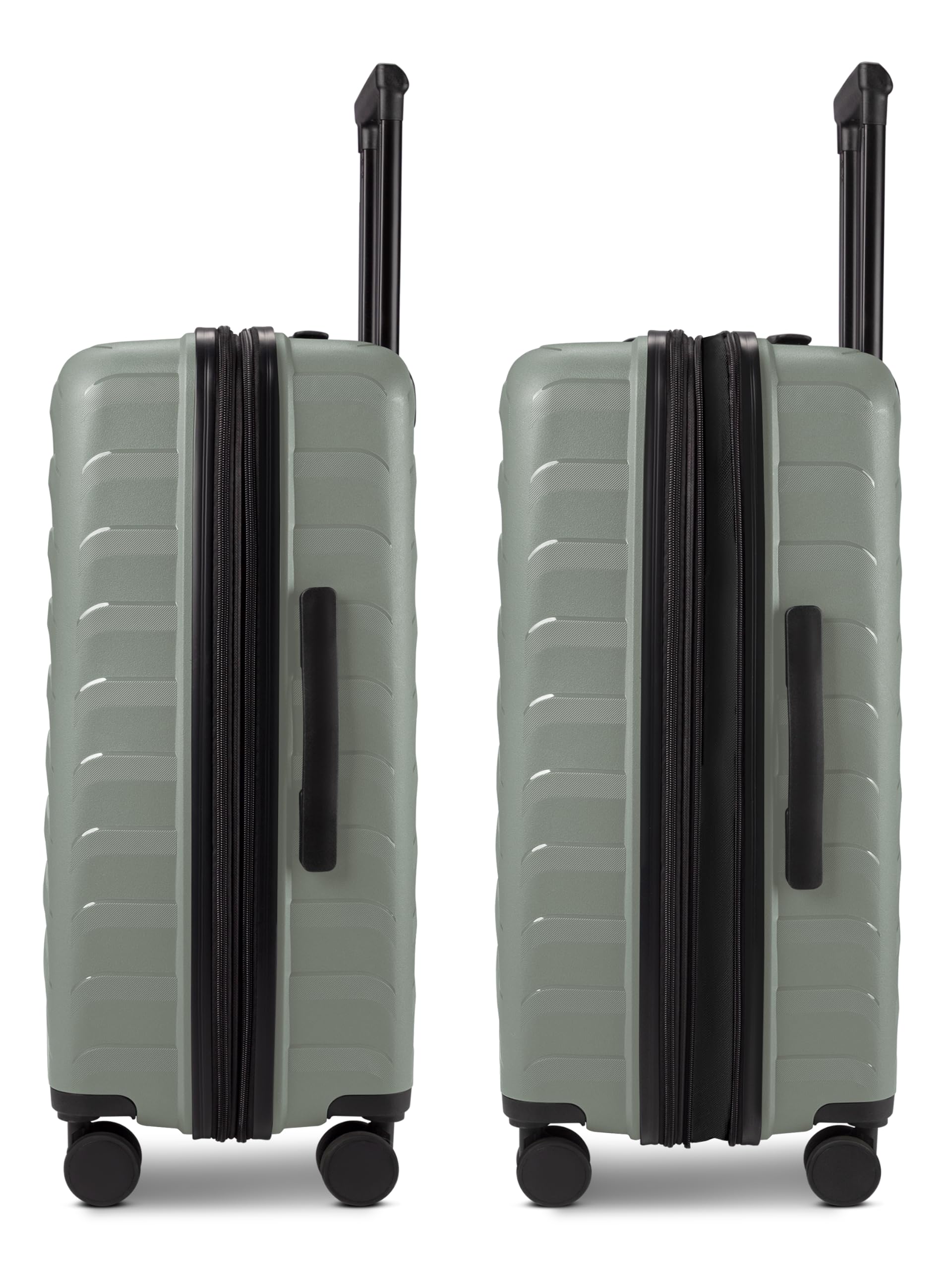 D & N Koffer-Set 3-teilig für Damen und Herren | Reise-Trolleys 48 x 29 x 75 cm aus hochwertigem, leichtem Polypropylen Material | Erweiterbar & TSA Schloss | Toronto Serie