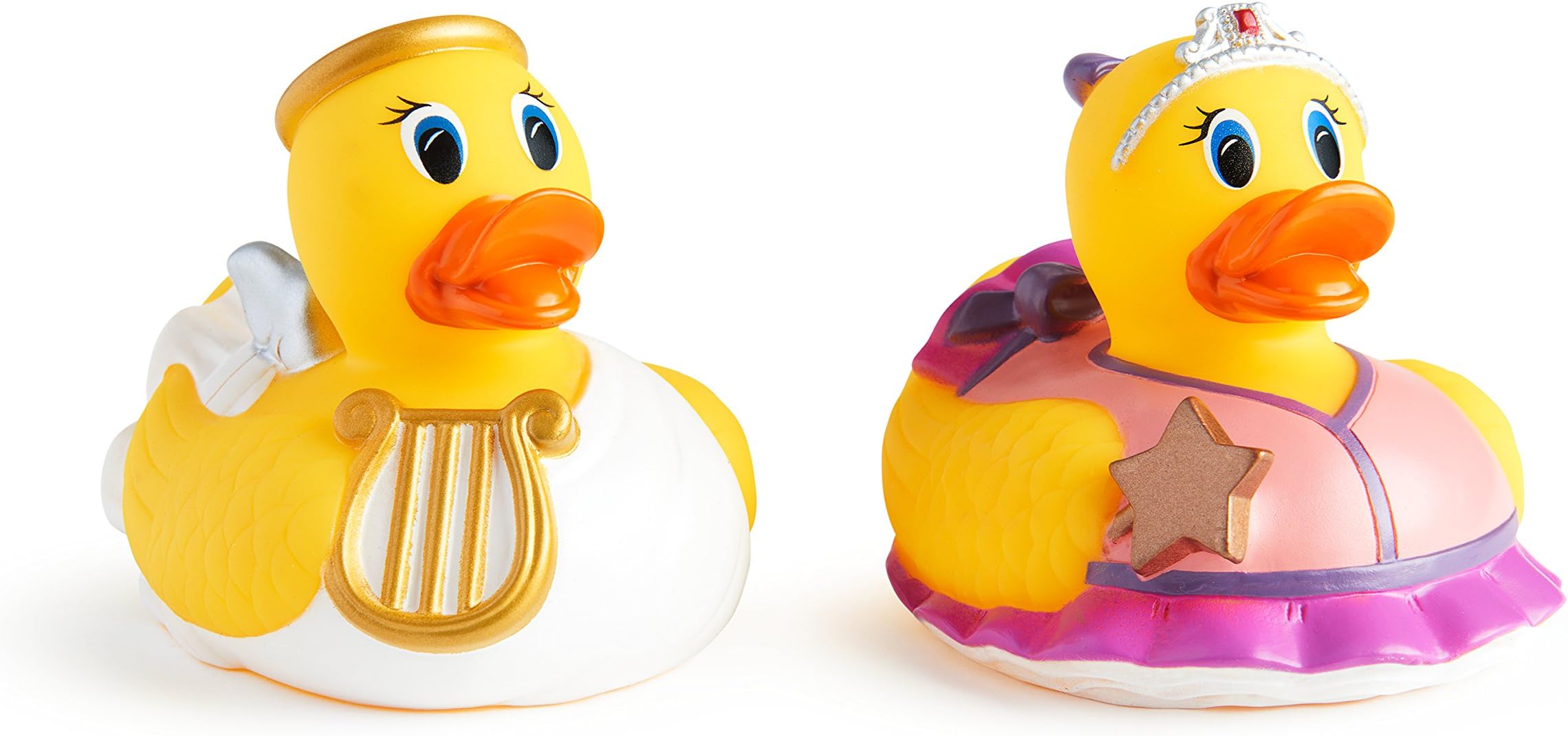 White Hot Super Safety Bath Ducky, Princess and Angel, 2 Count