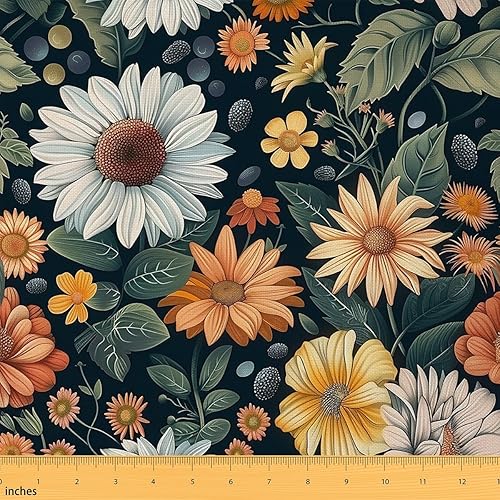 The Yard - Tela de flores retro para decoración de habitaciones y tapicería de bricolaje de 1 yarda, 36 pulgadas de largo x 59 pulgadas de ancho