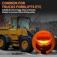 AOHEWEI Borostyánsárga LED Figyelmeztető Lámpa - 42 LED, 10 Villogási Mód, 12/24V - Mezőgazdasági Gépekhez, Teherautókhoz, Buszokhoz 5