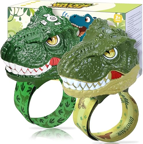 Miniatura 16 de Vvinca Walkie Talkies para niños, paquete de 2 – Juguetes de dinosaurio para niños de 3 a 12 años T-Rex correa de muñeca ajustable de largo alcance