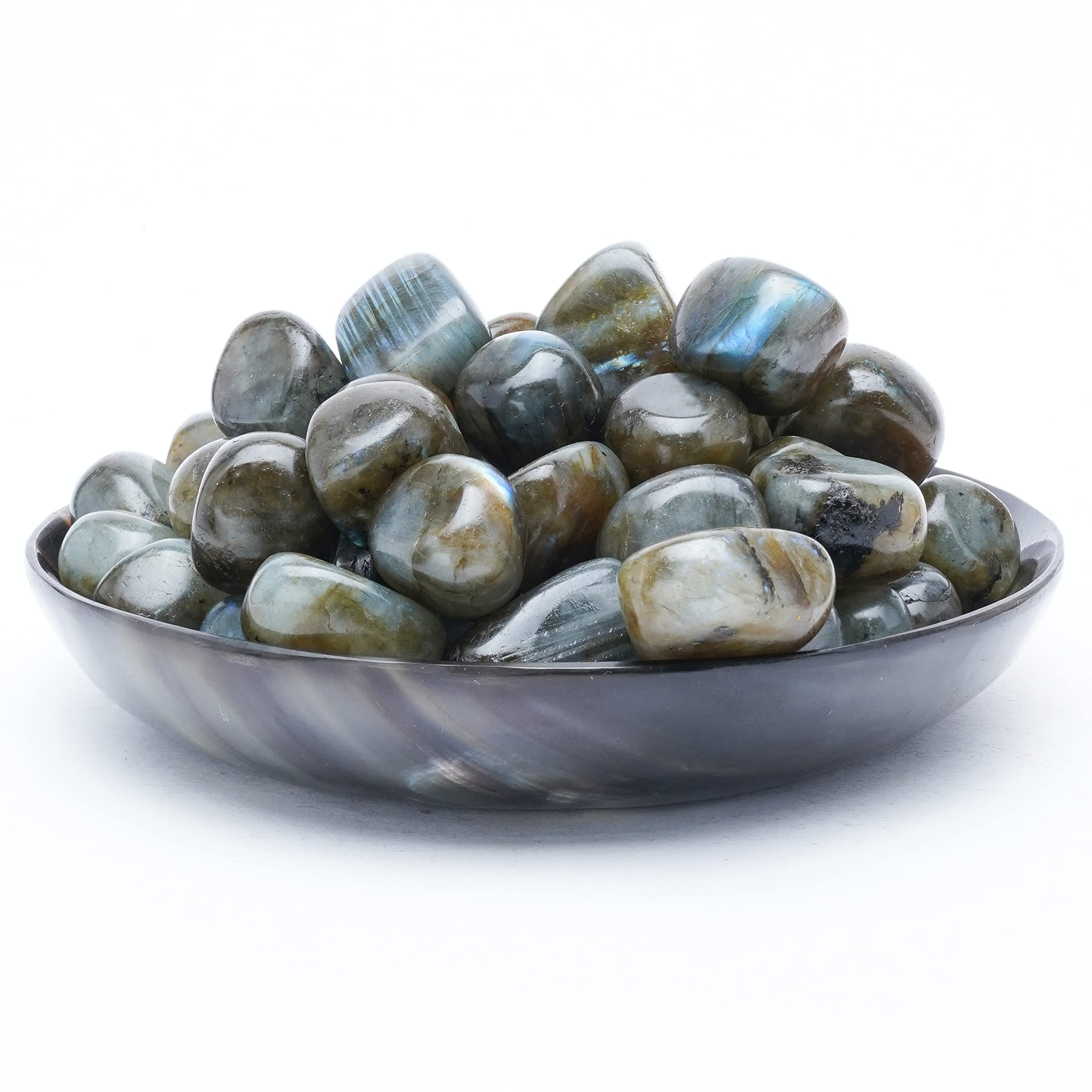 Pietre Di Labradorite Levigate, 1/2 Lb (225g), Per Decorazione, Reiki, Bilanciamento Chakra - Set Regalo Spirituale