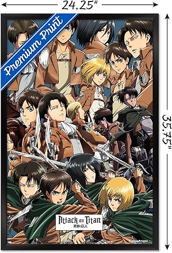 Miniatura 24 de Trends International Attack on Titan - Póster de pared, 22.375 x 34 pulgadas, póster y paquete de montaje