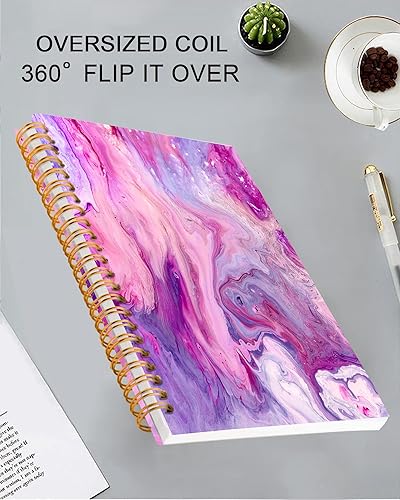 Miniatura 4 de iampanda Cuaderno de diario en espiral, encuadernación fuerte de doble alambre con papel de primera calidad para niñas y mujeres, 60 hojas de lujo