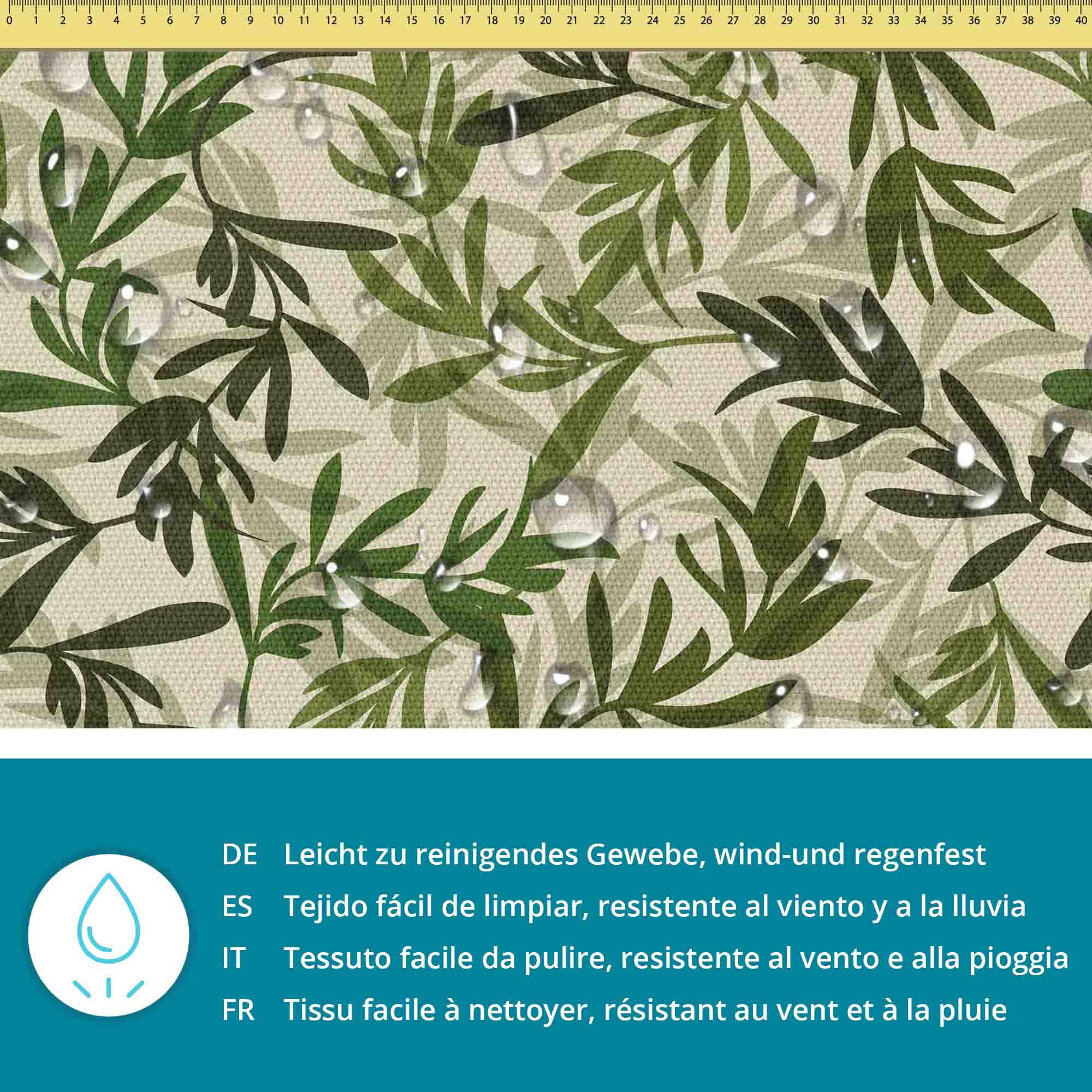 DreamRoots Tissu Imperméable Extérieur Au Mètre 160 Cm Largeur - Toile Oxford 100% Polyester 600D 220g/m² - Textures Animaux & Plantes