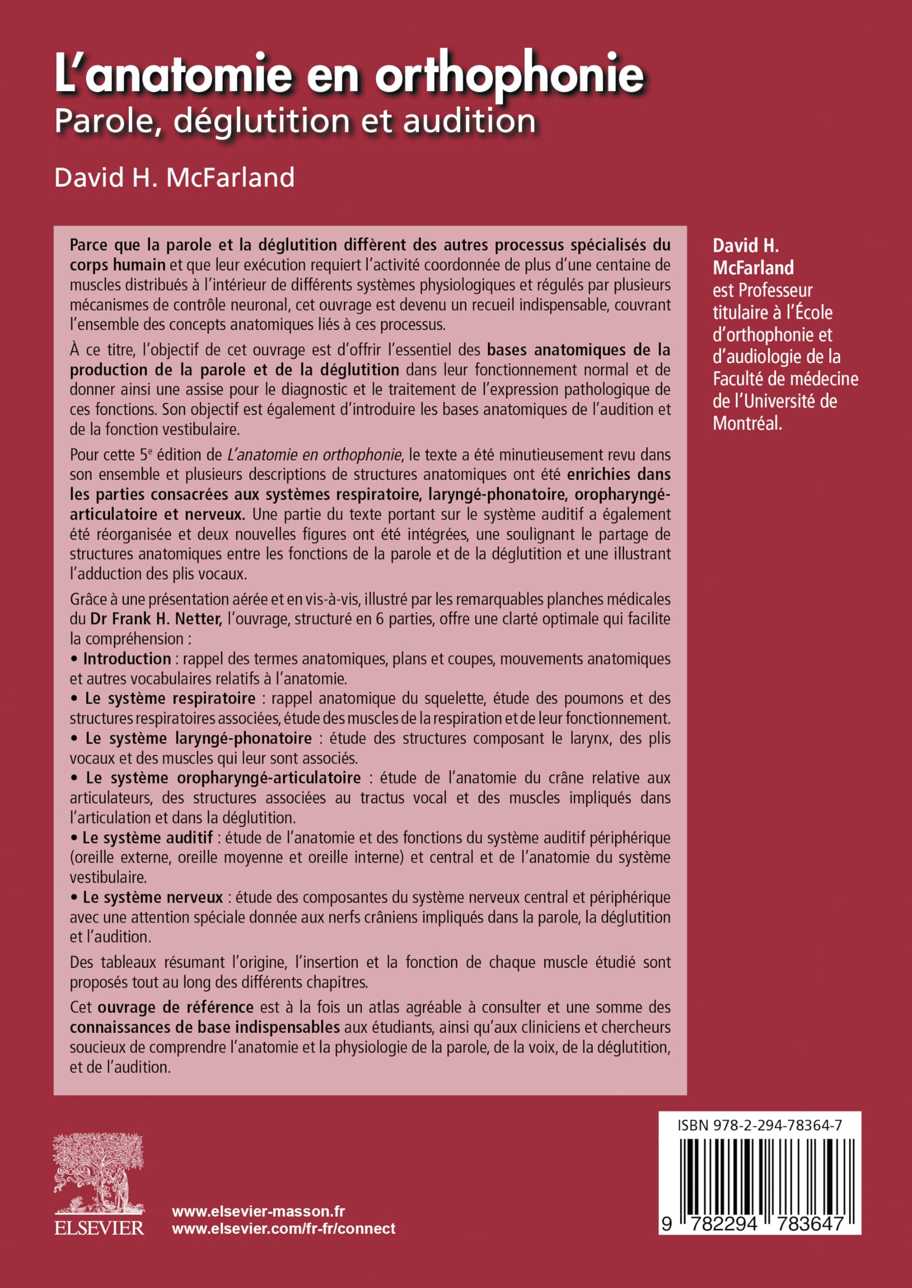 L'anatomie en orthophonie: Parole, déglutition et audition