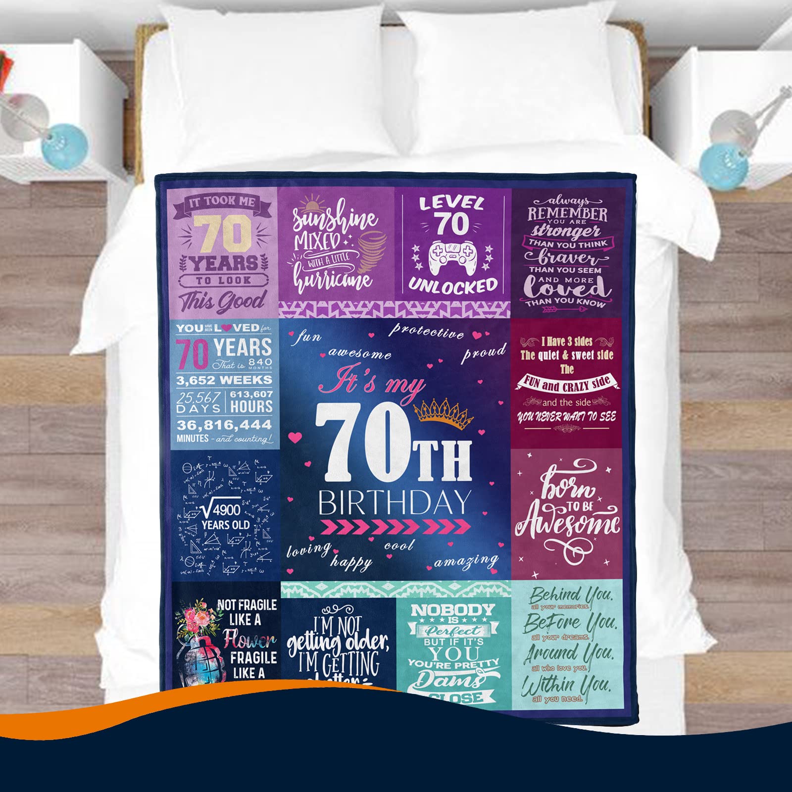 Regalo personalizzato per il 70° compleanno di donne o