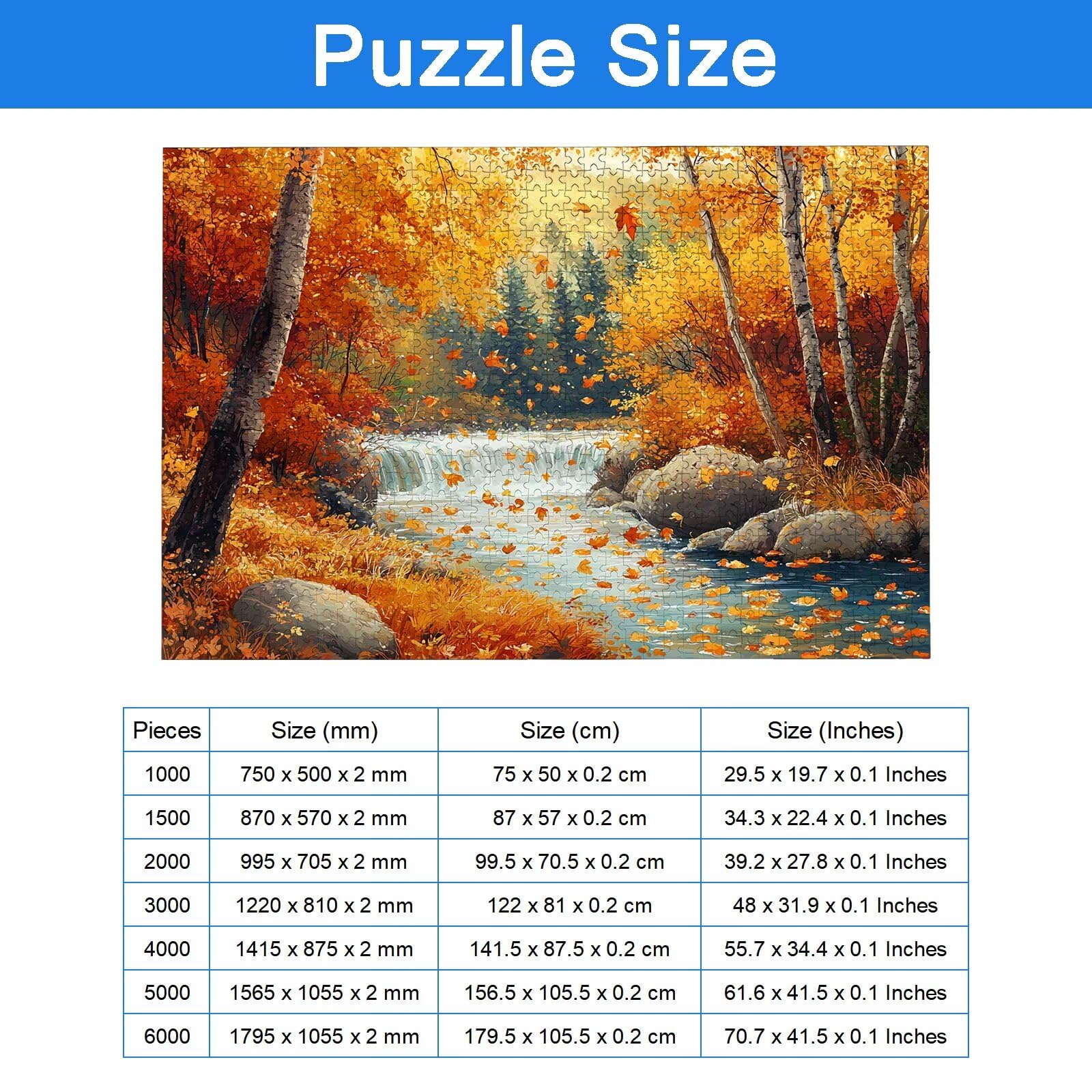 Puzzle 4000 Piezas Otoño, Puzzle Paisaje con Caja para Adultos, 141.5x87.5cm, DIY 4000 Piezas Rompecabezas Madera para Adultos, Rompecabezas Desafiante para Decoracion Hogar, Regalo Mujer, -7259