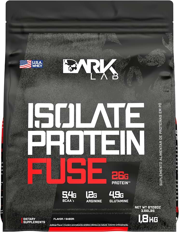 Isolate Protein Fuse Dark Lab, 1.8Kg, Baunilha, Suporte Muscular