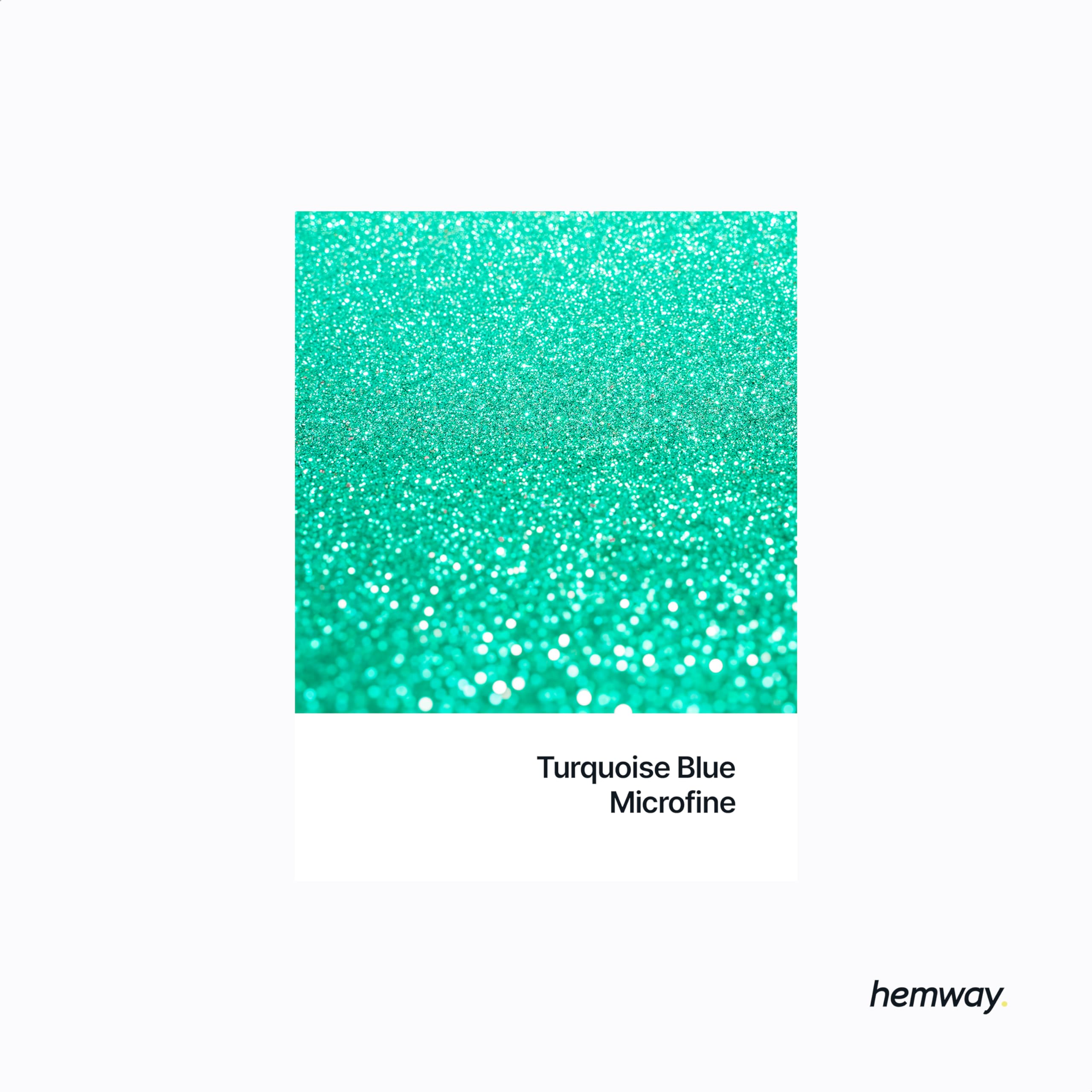 Hemway Resin Glitter Turquoise Blue 100g Microfine - Image 2