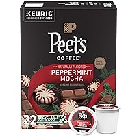 Vista 1 de Peet's Coffee, Flavored Coffee K-Cup Pods for Keurig Brewers - Peppermint Mocha 22 Count (1 Box of 22 K-Cup Pods)