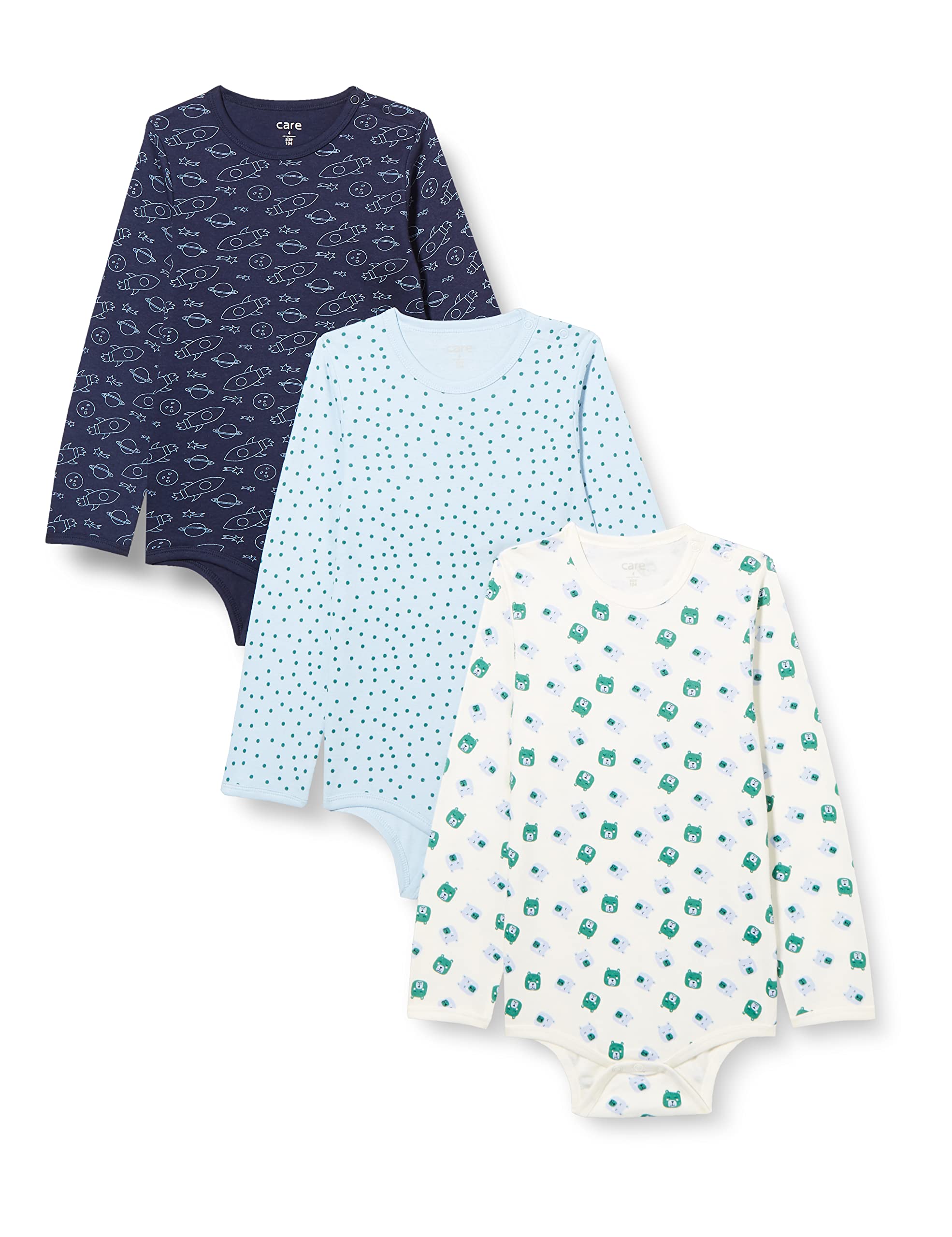 Care Baby Body Langarm aus 100% Baumwolle (3er Pack) — view 15