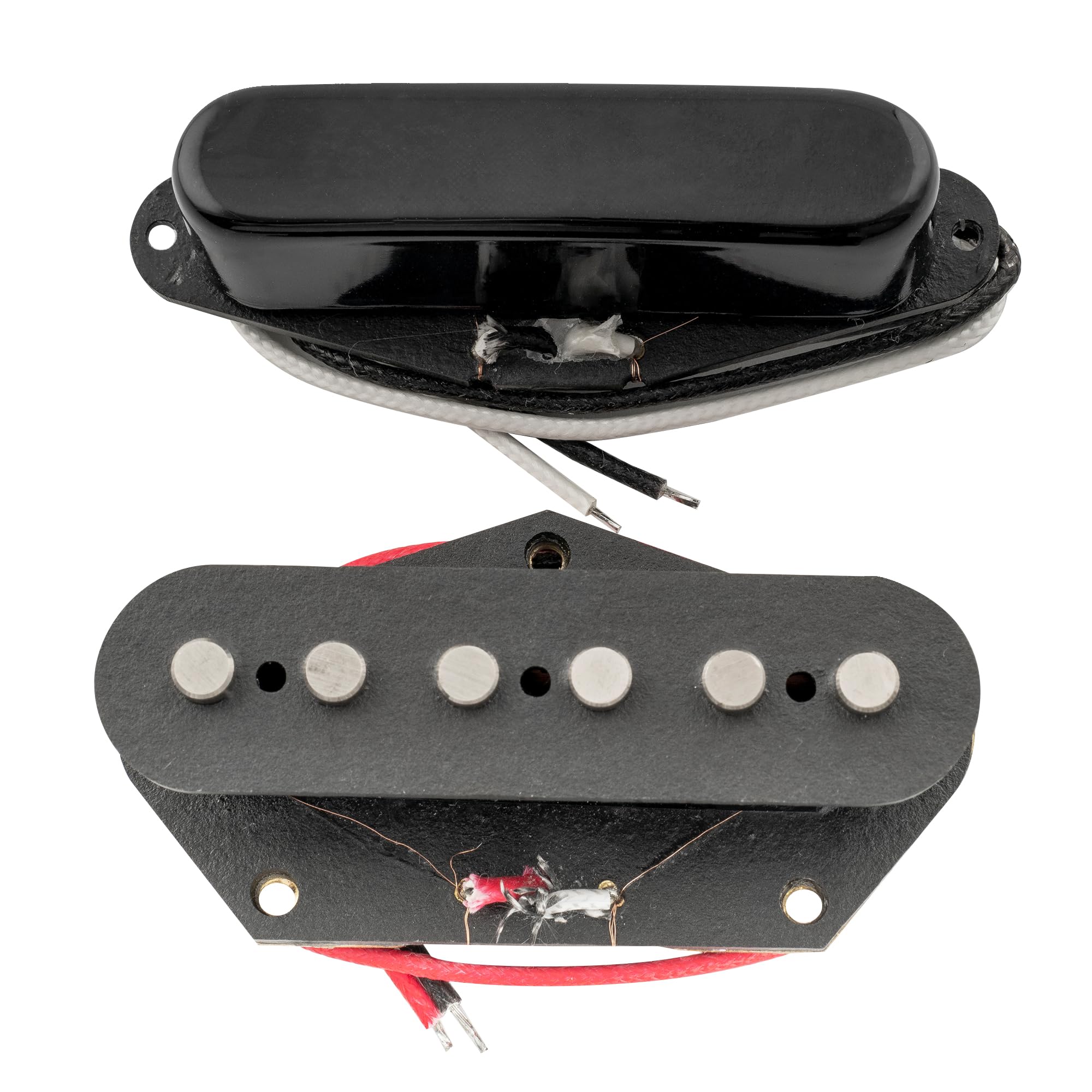 Artec TFA40 Alnico 5 Pastillas Telecaster Pickups Set para Guitarra Eléctrica tipo Tele, Negro(Set de 2)