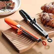 Silicone Food Tongs - Multi-Use Cooking Tool for BBQ, Baking, Kitchen Accessories, Perfect for Camping, Spaghetti Serve Professionally (2 Pieces)