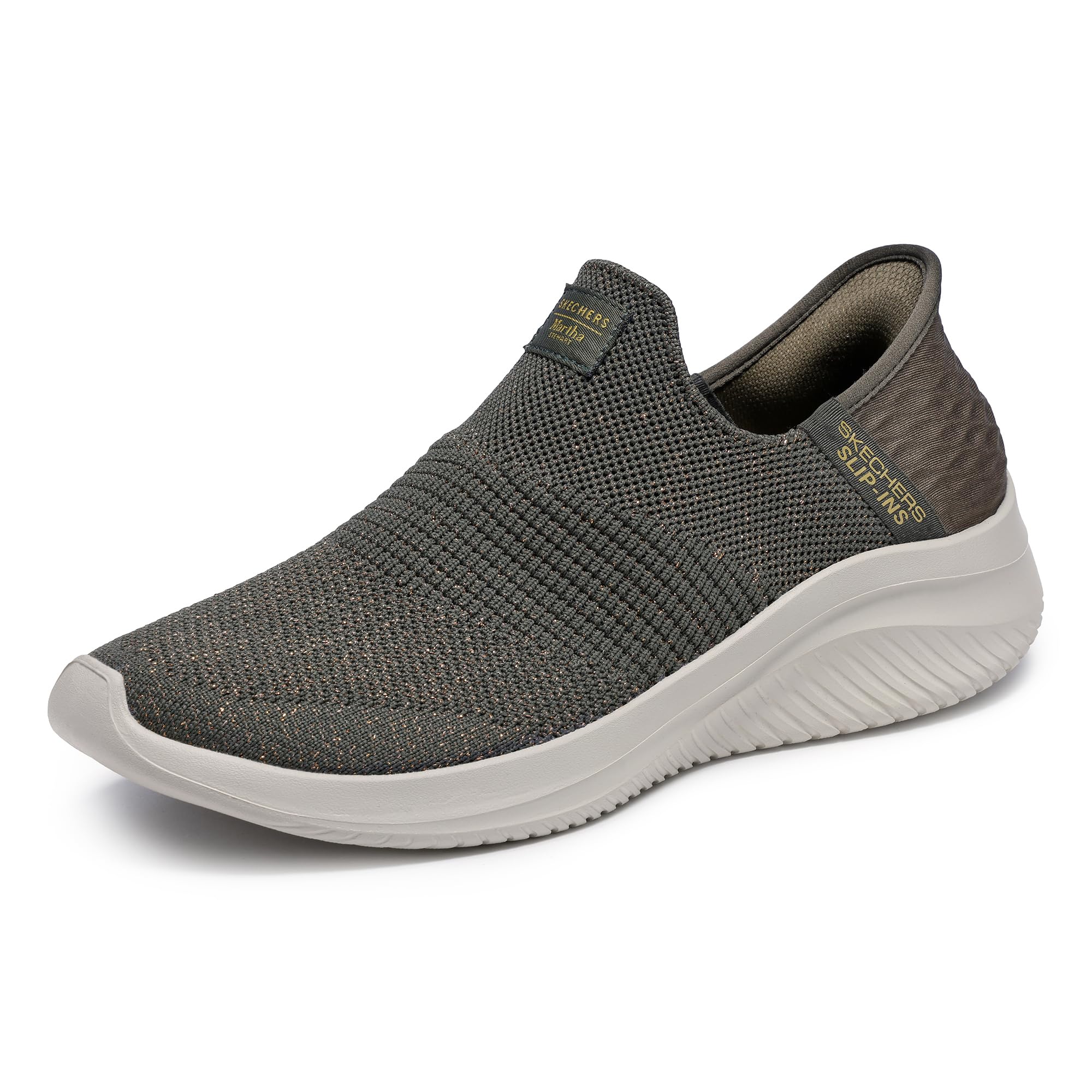 Skechers Women's Martha Stewart Ultra Flex 3.0 Neptune, Olive, 7