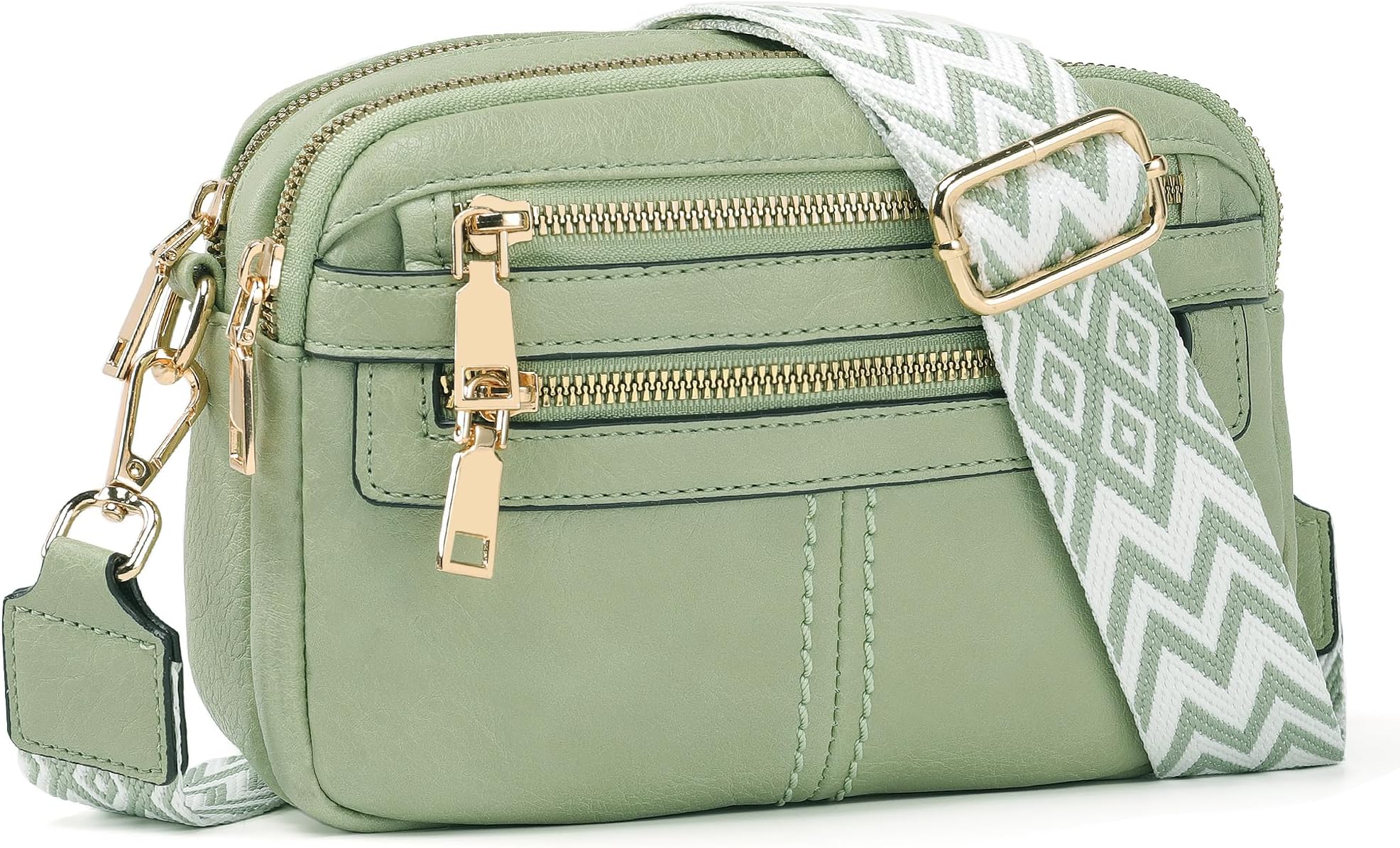 TANTOMI Crossbody Bags for Women, 6-Pockets Cross Body Purse, Vegan Leather Handbags Shoulder Bag for Travel, Gifts for Women