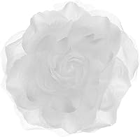 Vista 17 de Broche Multifuncional para Mujer con Flor Rosa de Pétalos Transparentes Pin Clip para Cabello