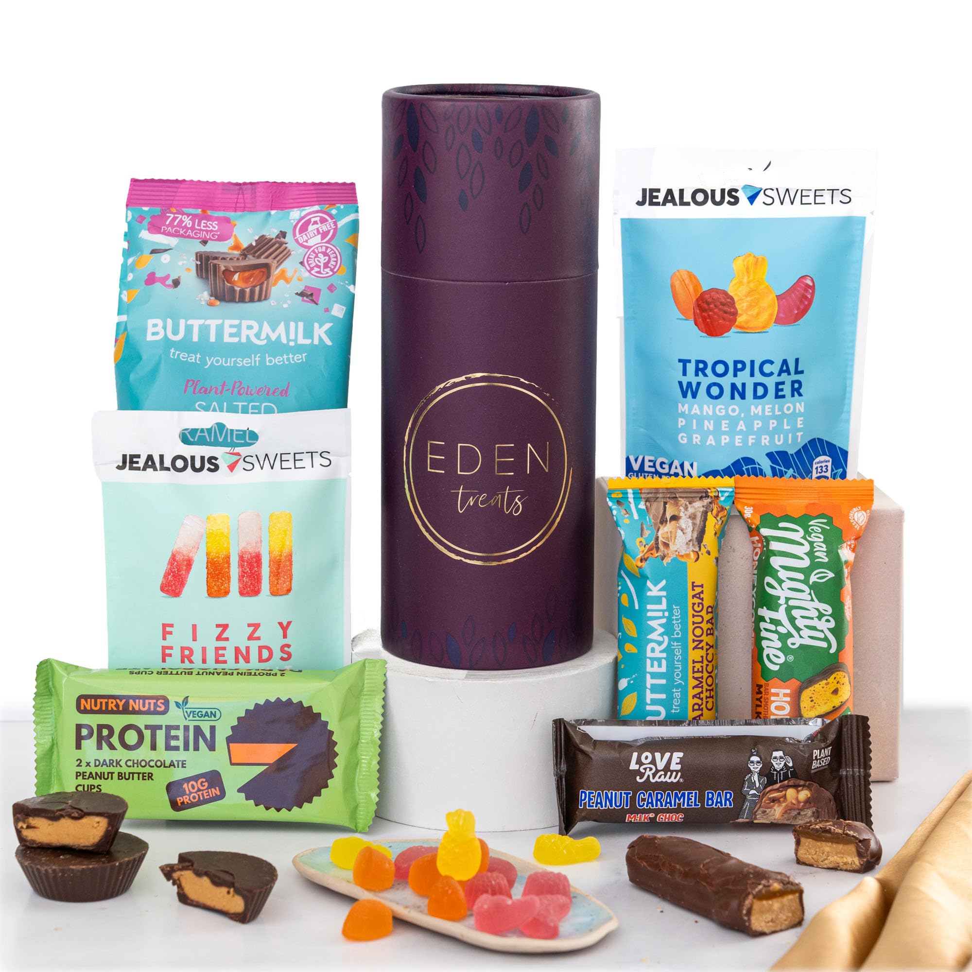 Vegan Chocolate Gifts Box & Vegan Sweets Hamper, 7 Lactose Free & Dairy