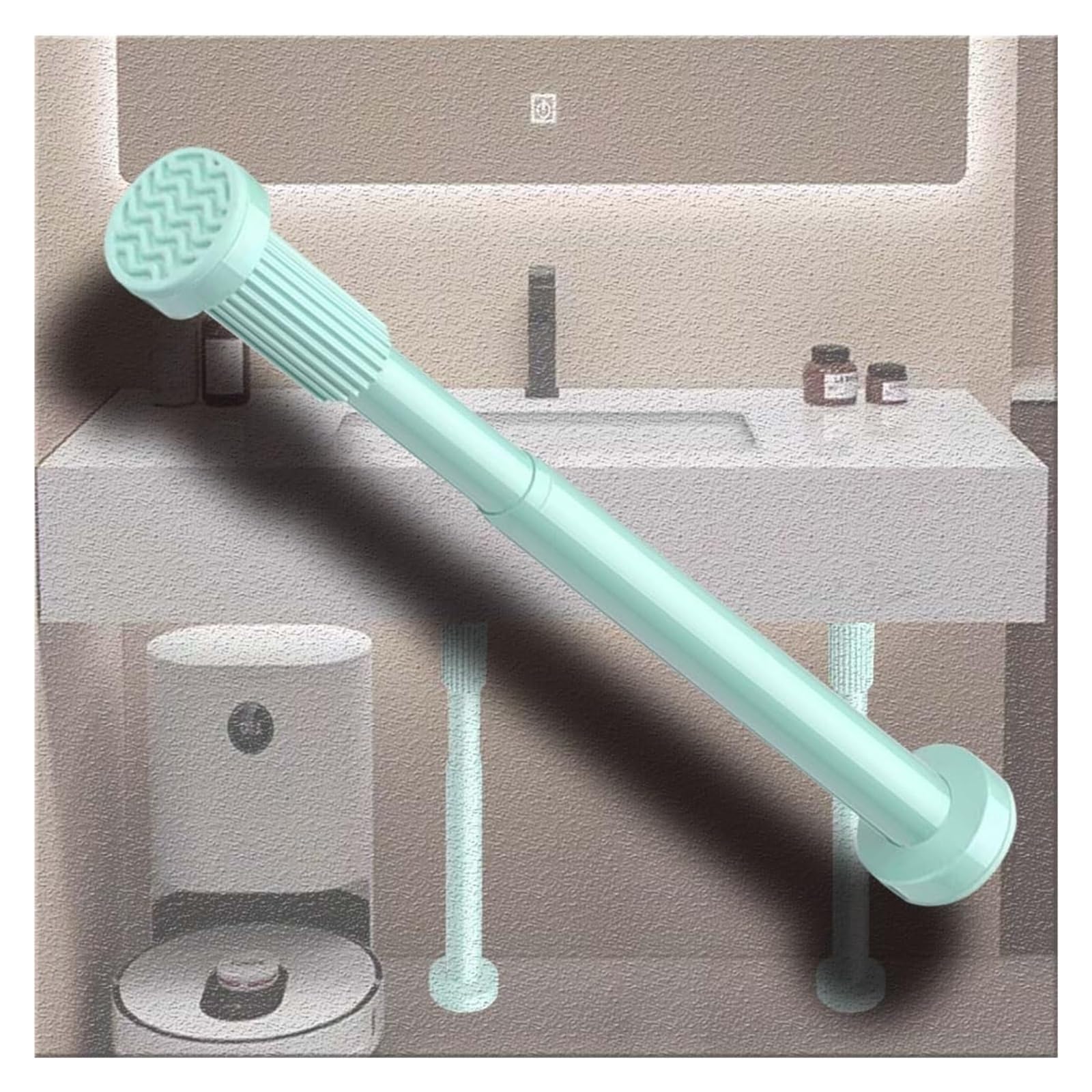 DHetyE Sink support legs Telescopic Support Poles For Sink Cabinet Furniture LegAdjustable Curtain Rod Undermount Brackets(Grün,H 70 120cm/28 47")