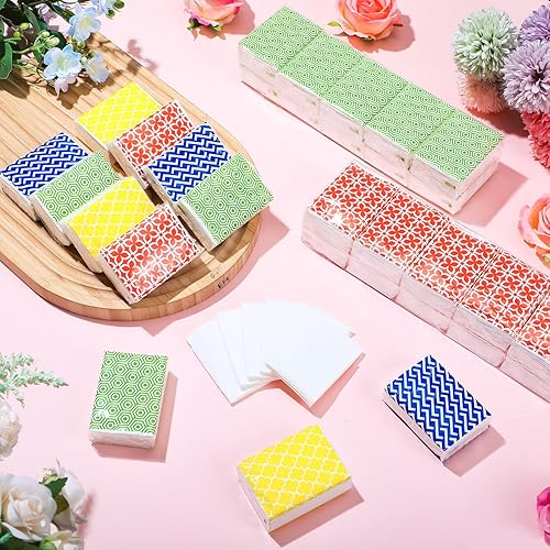 Miniatura 2 de Yinder Paquete de 120 pañuelos de bolsillo, tamaño de viaje, 840 hojas, 3 capas, papel facial, a granel, pequeños pañuelos para aula, oficina,