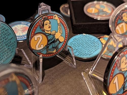 Miniatura 6 de Rosie Recovery AA Medallion Sobriety Chip en años 1-50 (año 2)