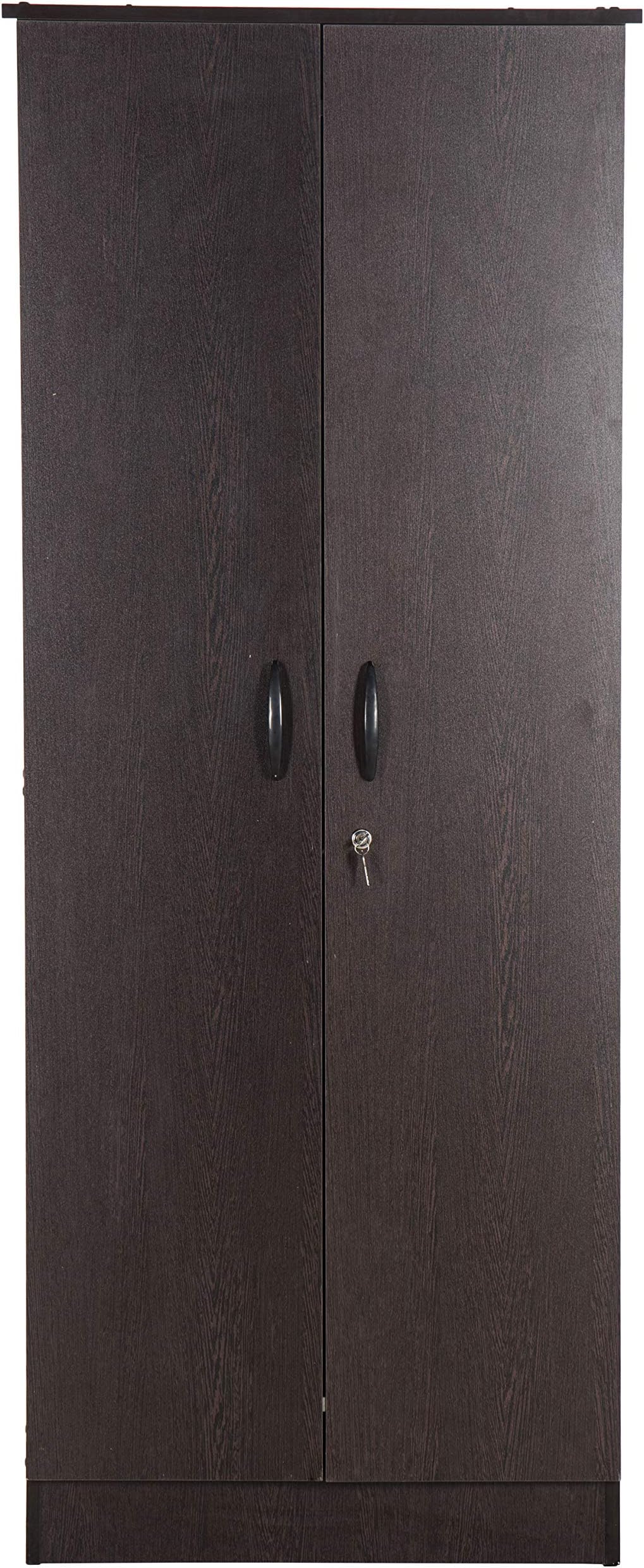 Valtos Vita Engineered Wood 2-Door Wardrobe (Matte Finish, Wenge)