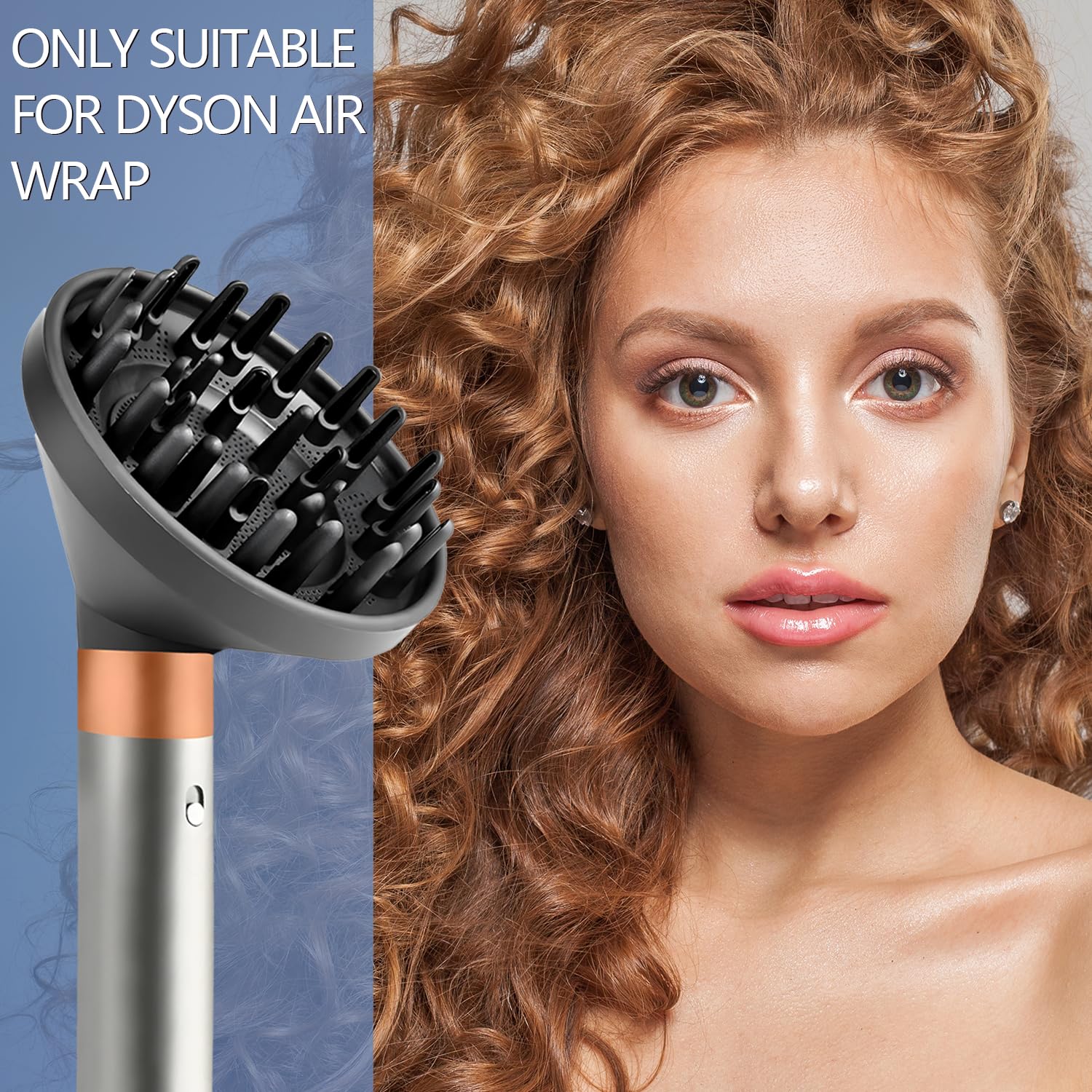 Kompatibler Diffusor-Aufsatz für Airwrap Styler, Lockenformer-Düse für HS05, HS03, HS01, Schnelltrocknungs-Styling-Tool (Grau)