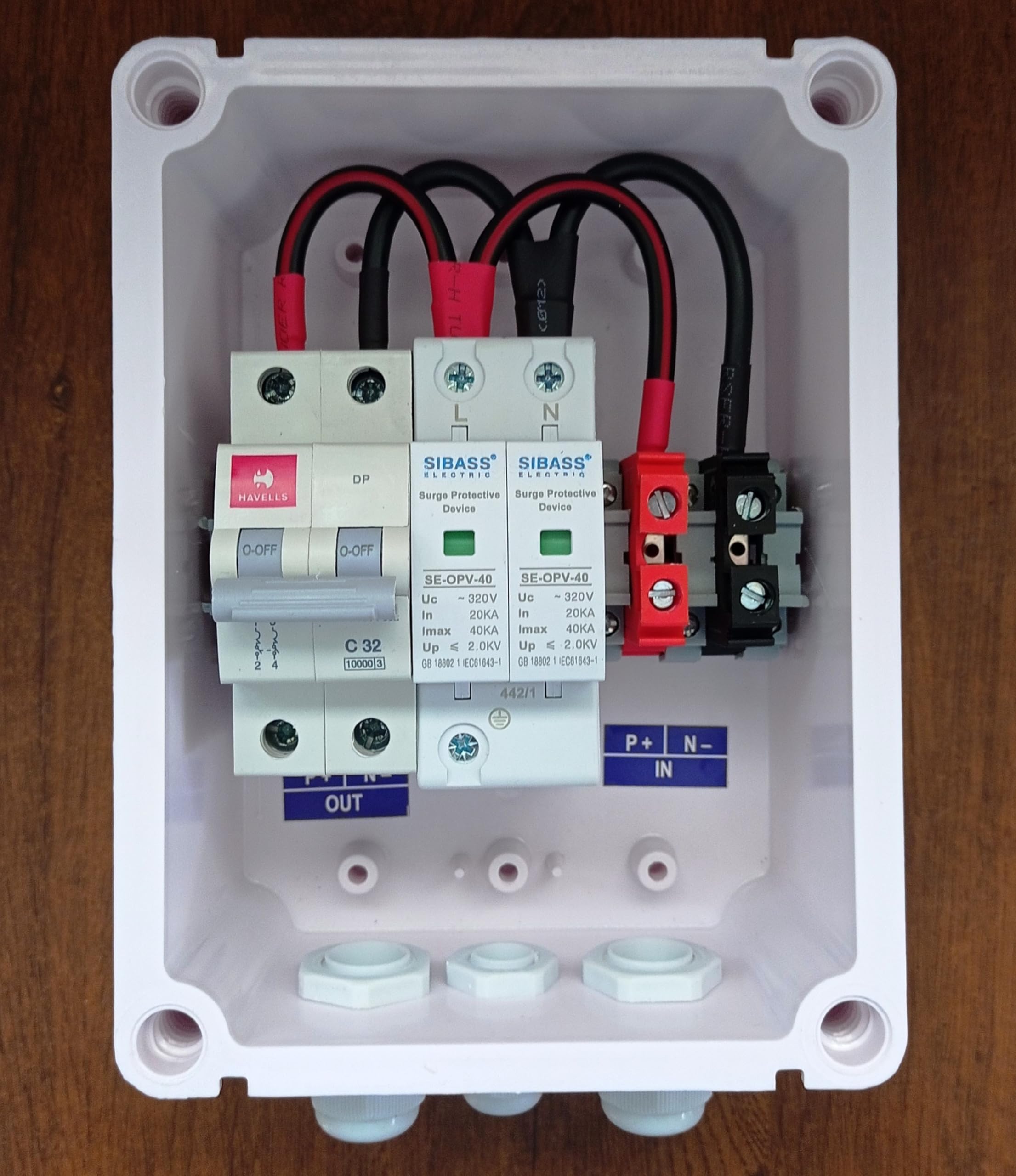 Kenbrook Solar ACDB Single Phase Inbuilt AC MCB 32A, Sibass AC SPD 320V 1kW - 7kW (1Ph HVL)-image-38