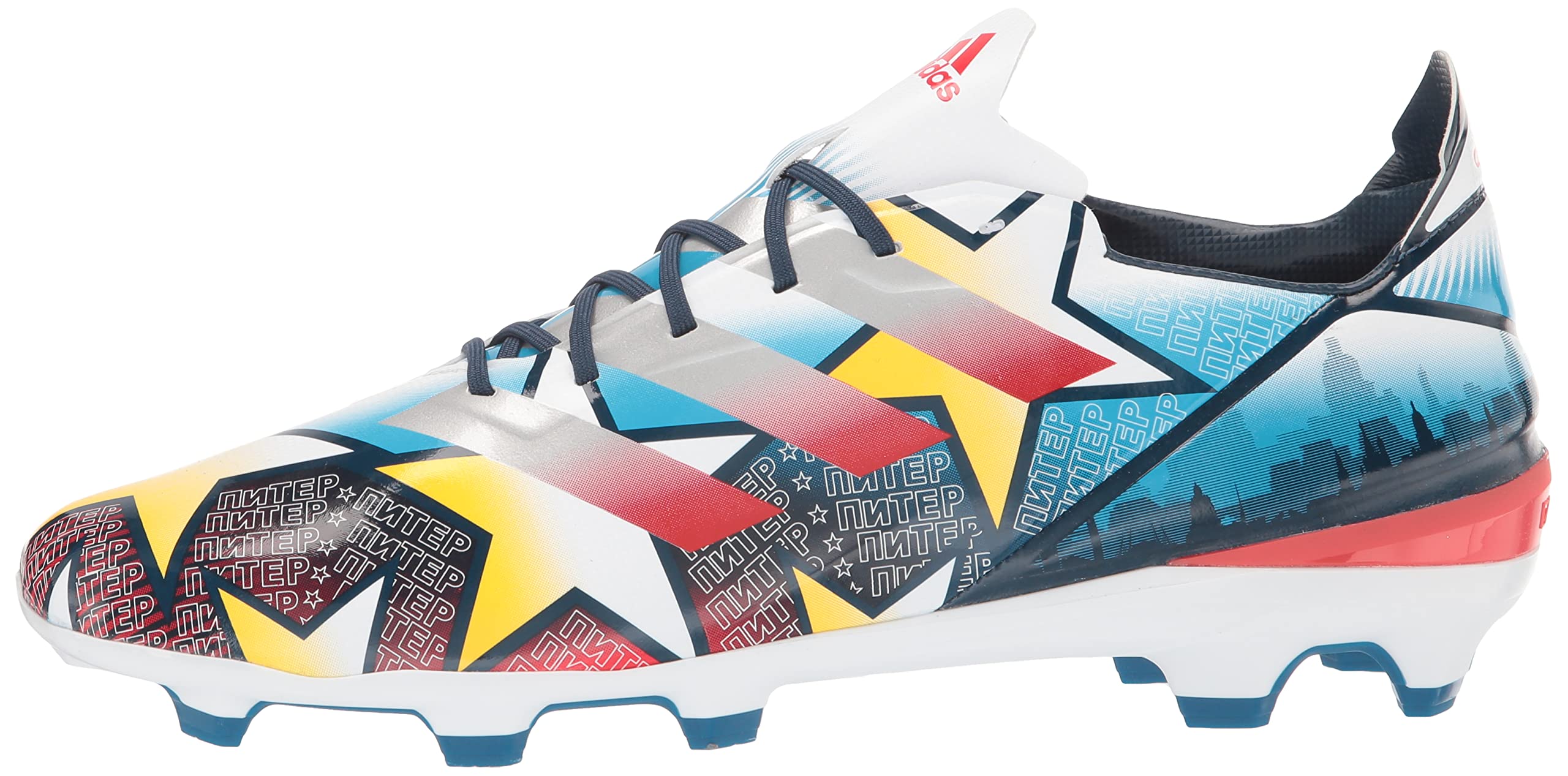 adidas Buty piłkarskie unisex Gamemode Firm Ground, Biały Srebrny Metaliczny Pantone, 42 EU