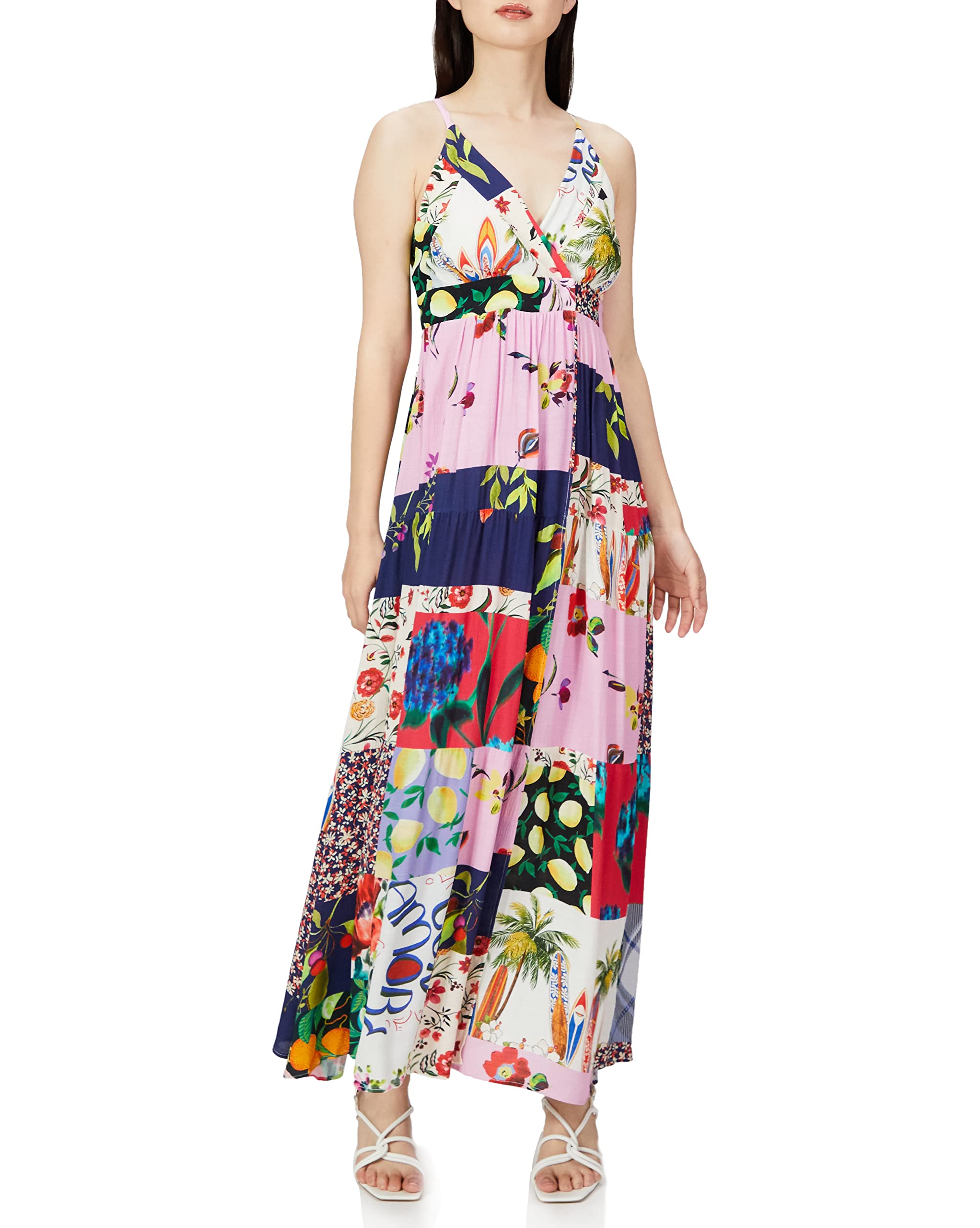 Desigual Women's 21WWVW809019XL Dress, Multicolor, S