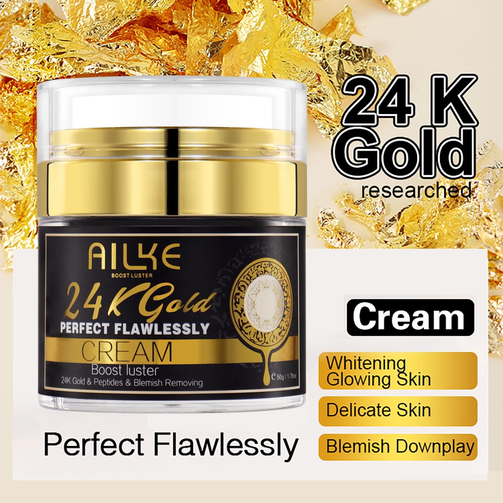 gold glutathione whitening cream price in pakistan AILKE 24K Gold Perfect Flawlessly Face Cream, Whitening, Reduce Blemishes,  Melanin, Improve Dull Skin, With Glutathione Vitamin C, 50ml (Pack of 3): Buy  Online at Best Price in UAE