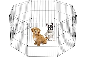 IRIS USA 8-Panel Metal Puppy Playpen: Spacious, Versatile, and Secure for Large Dogs
