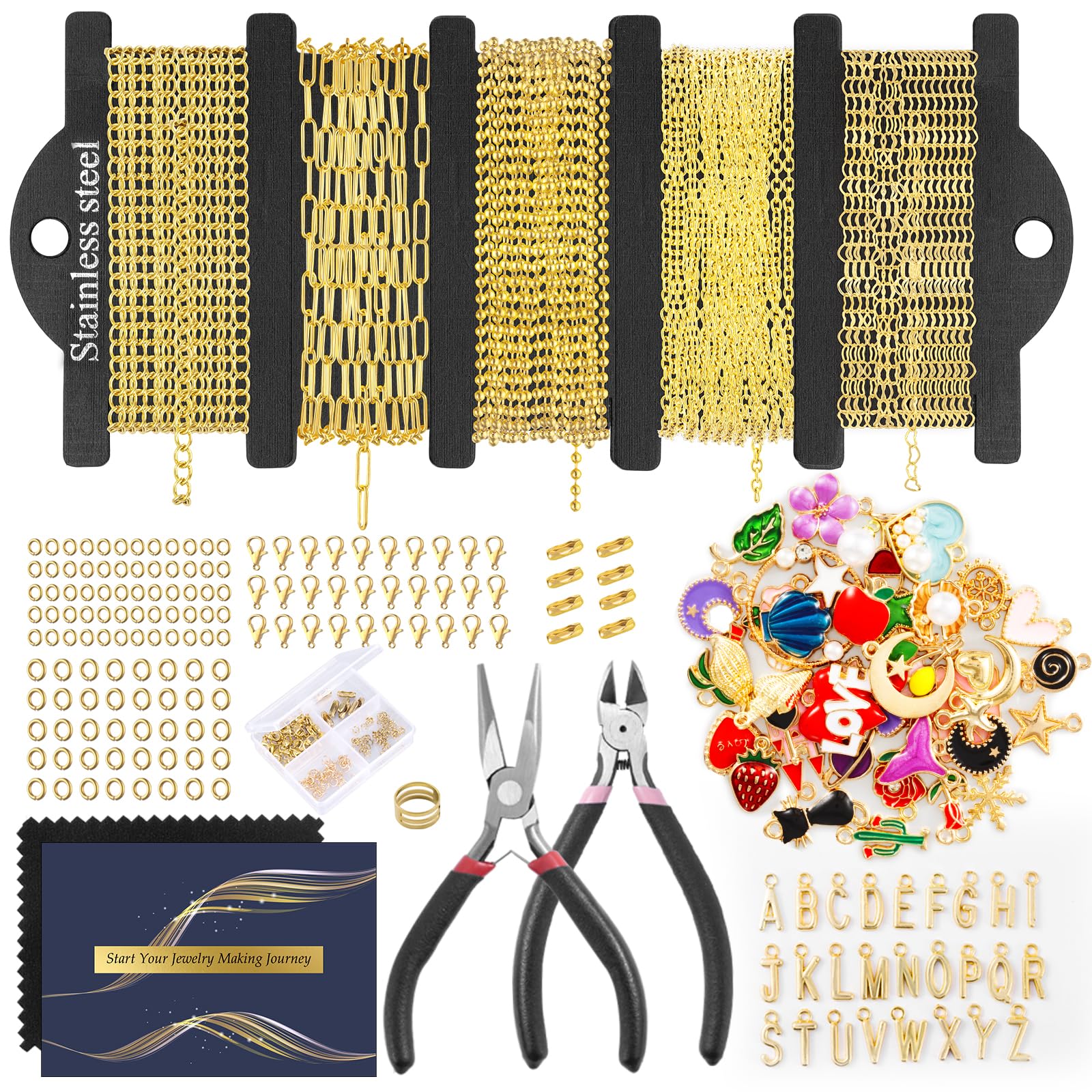 18K Gold Necklace Chain Kit - Jewelry Making -8 18K Gold Necklace Chain Kit - Jewelry Making -8