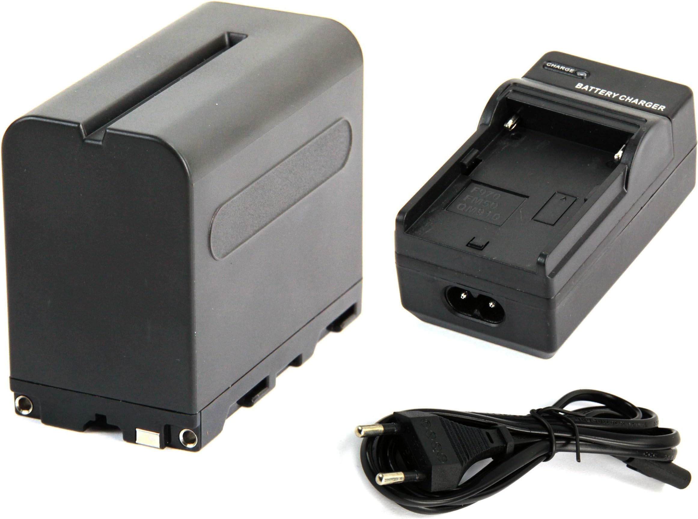 NP-F960 NP-F970 Replacement Battery with Charger for all SONY Cameras, LED Lights and Monitors with NP-F Connection