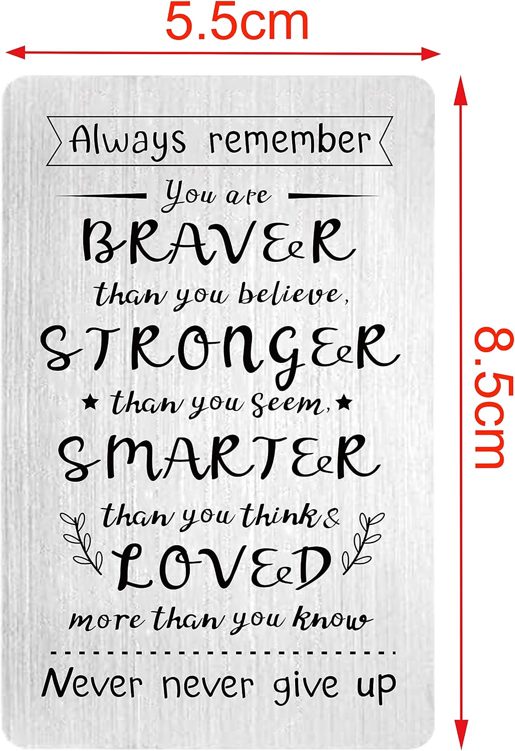 FINGERINSPIRE Wallet Insert Card for Son Daughter Friend 85x55mm Metal Wallet Card Inspirational Gifts for Men Women Birthday Graduation Encouragement Gift for Teen Young Guys- Always Remember - Image 3