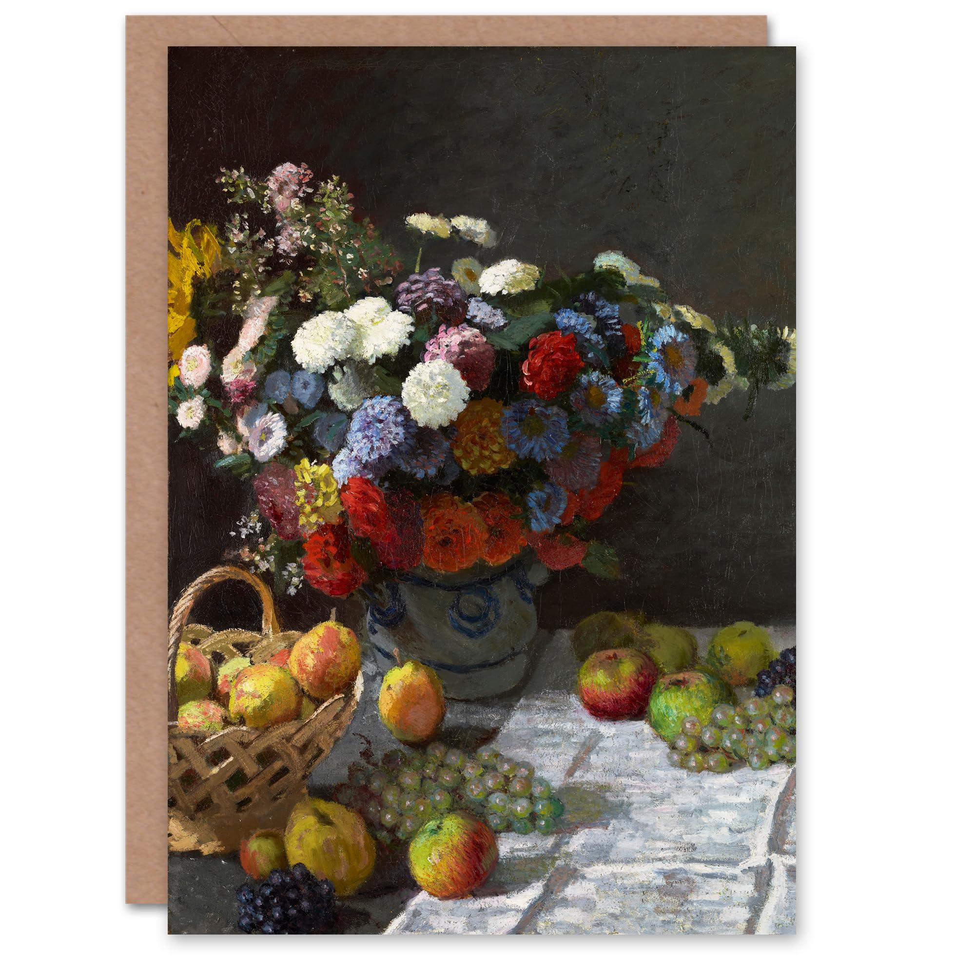 Artery8 Claude Monet Art Card Still Life with Flowers and Fruit
