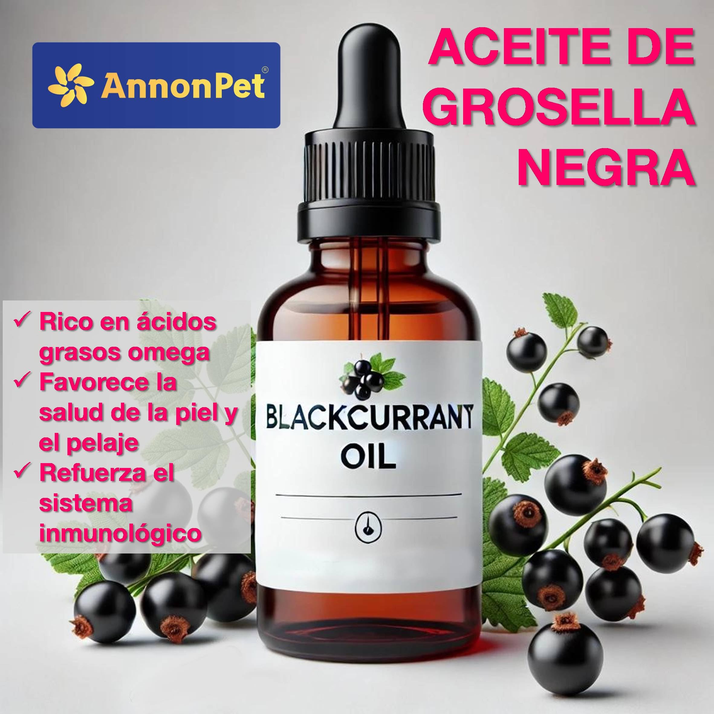 Derma-Care Ribes Complex 95% - Suplemento para Perros y Gatos, Apoya la Piel y el Pelaje - Omega 3 para Perros - Vitamina E para una Piel Sana - Suplemento para Dermatitis