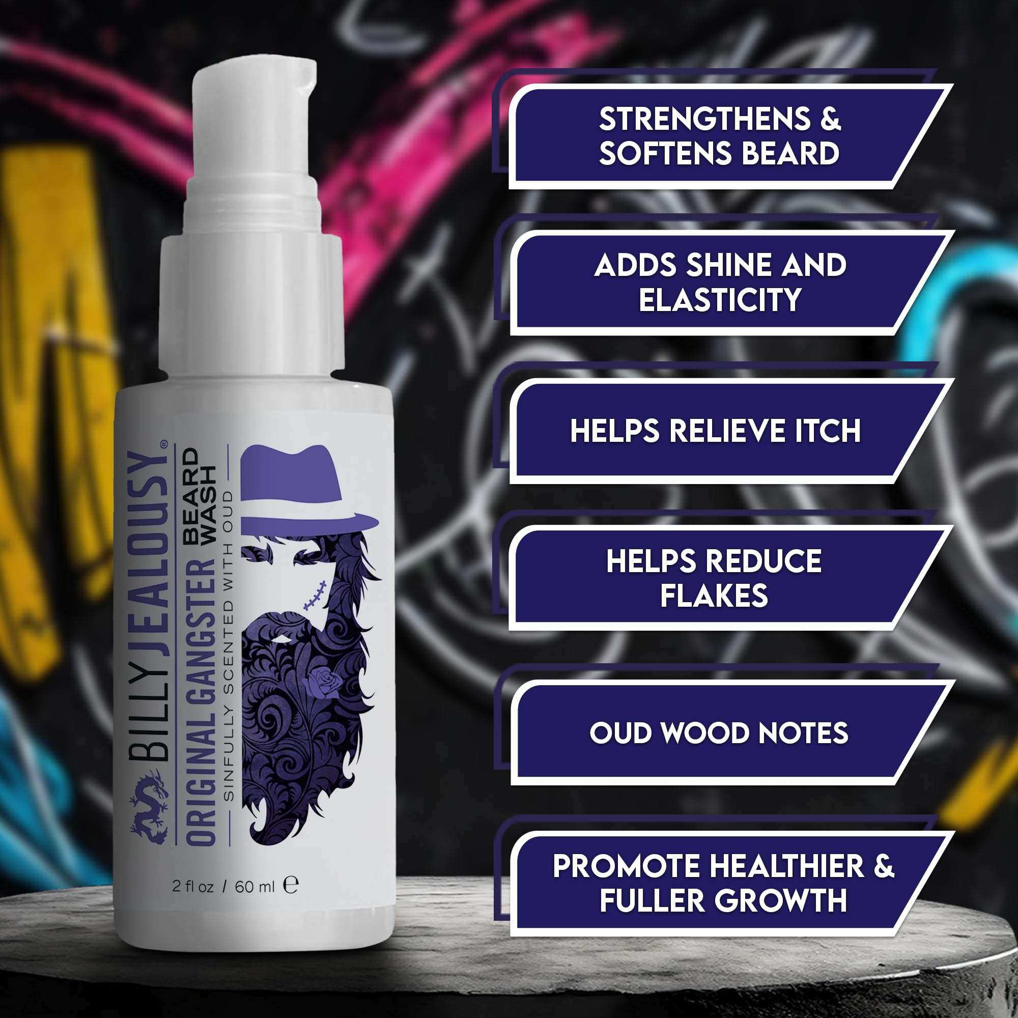 Billy Jealousy Oryginalny olejek do brody Gangster dla mężczyzn, 57 ml