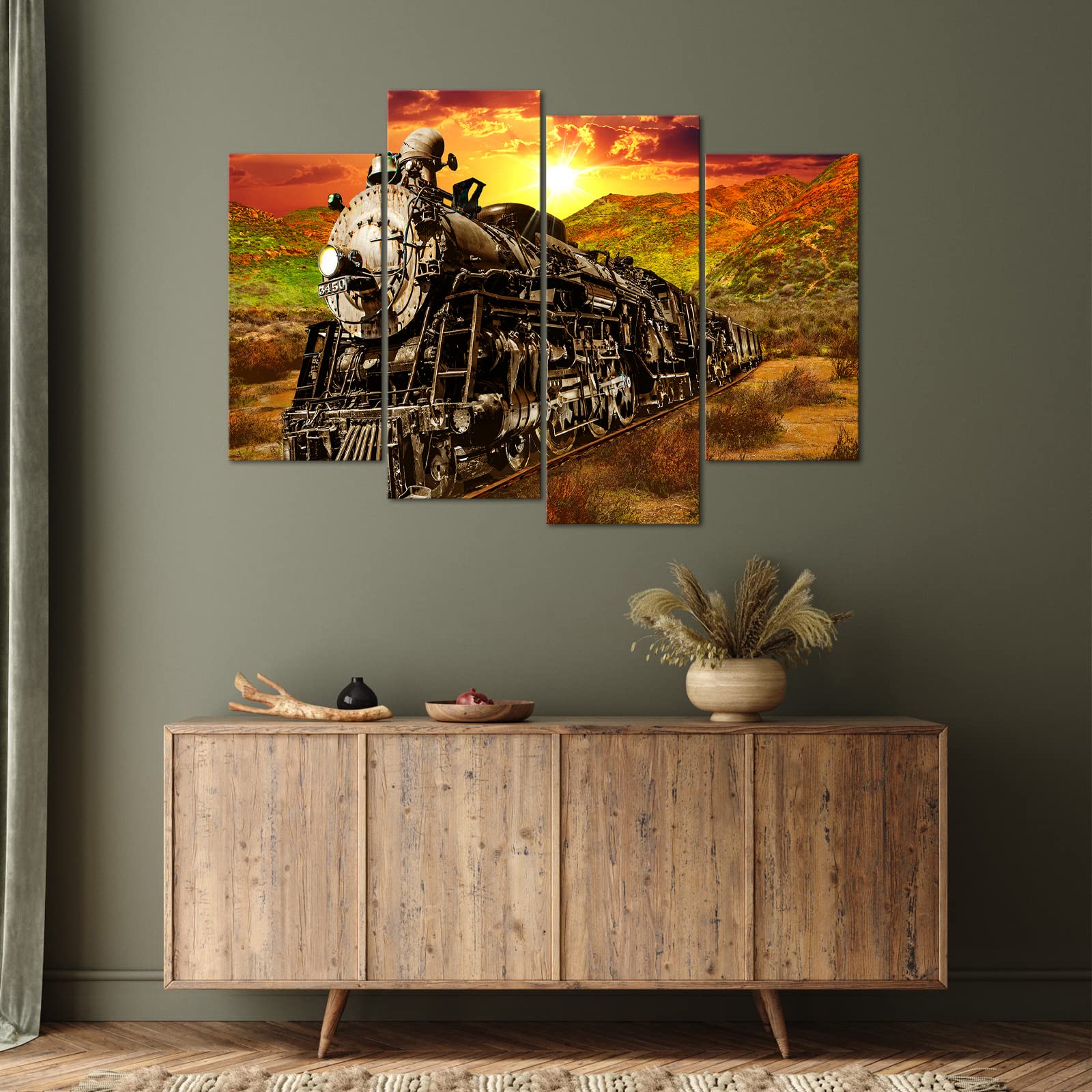 油絵 キャンバス 絵画 アート インテリア 紅葉 電車 f2cf070369e996452ede3e423943df