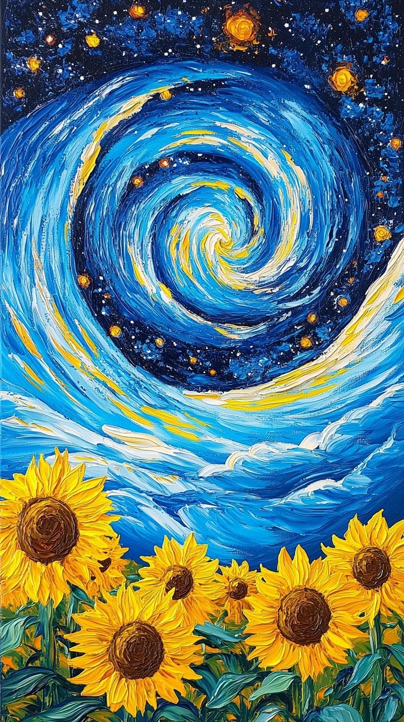 FanZheZhe Stamped Cross Stitch Kits for Adults Tapestry Kits for Adults Cross Stitch Kits Cross Stitch Kitscross Stitch Counted Cross Stitch Kits Starry Sunflower 11Ct40X50Cm