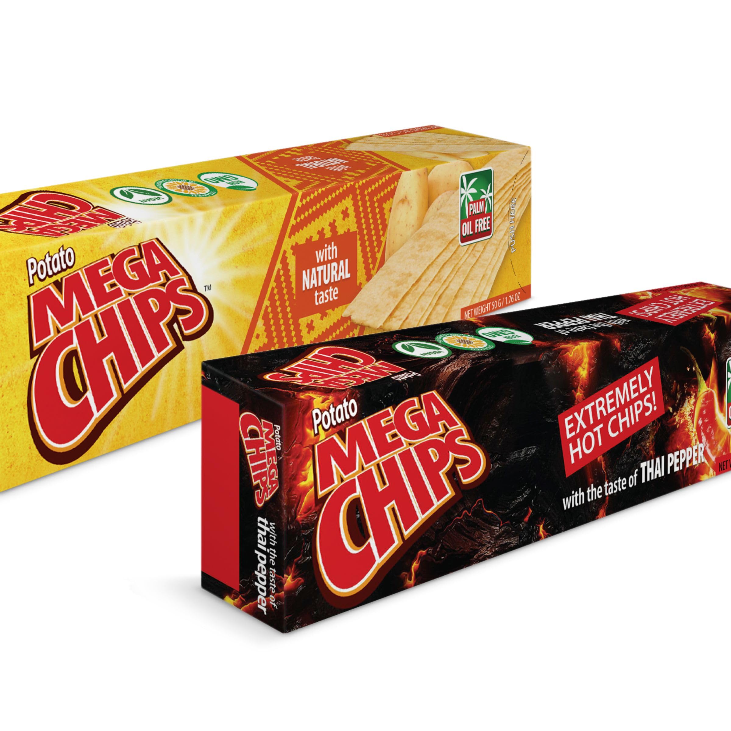 Mega Chips Thai Pepper & Natural Flavour Combo - Imported Strip
