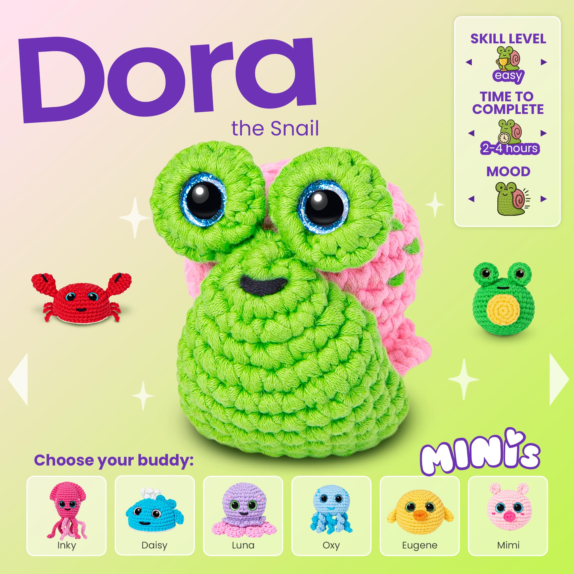 Amazon.com: Cookie Box MINIs Crochet Kit for Beginners – Gift Set