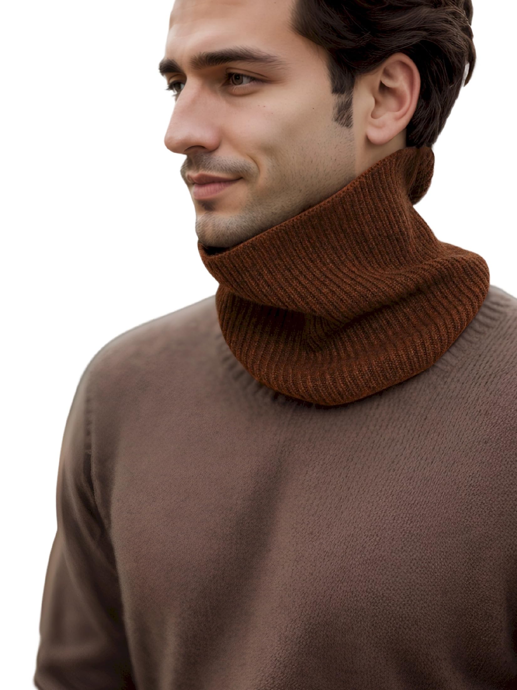 maglia a costine Donna Uomo Unisex cashmere sciarpa ad anello Cachemire scaldacollo tubolare guanti Senza Dita polsino