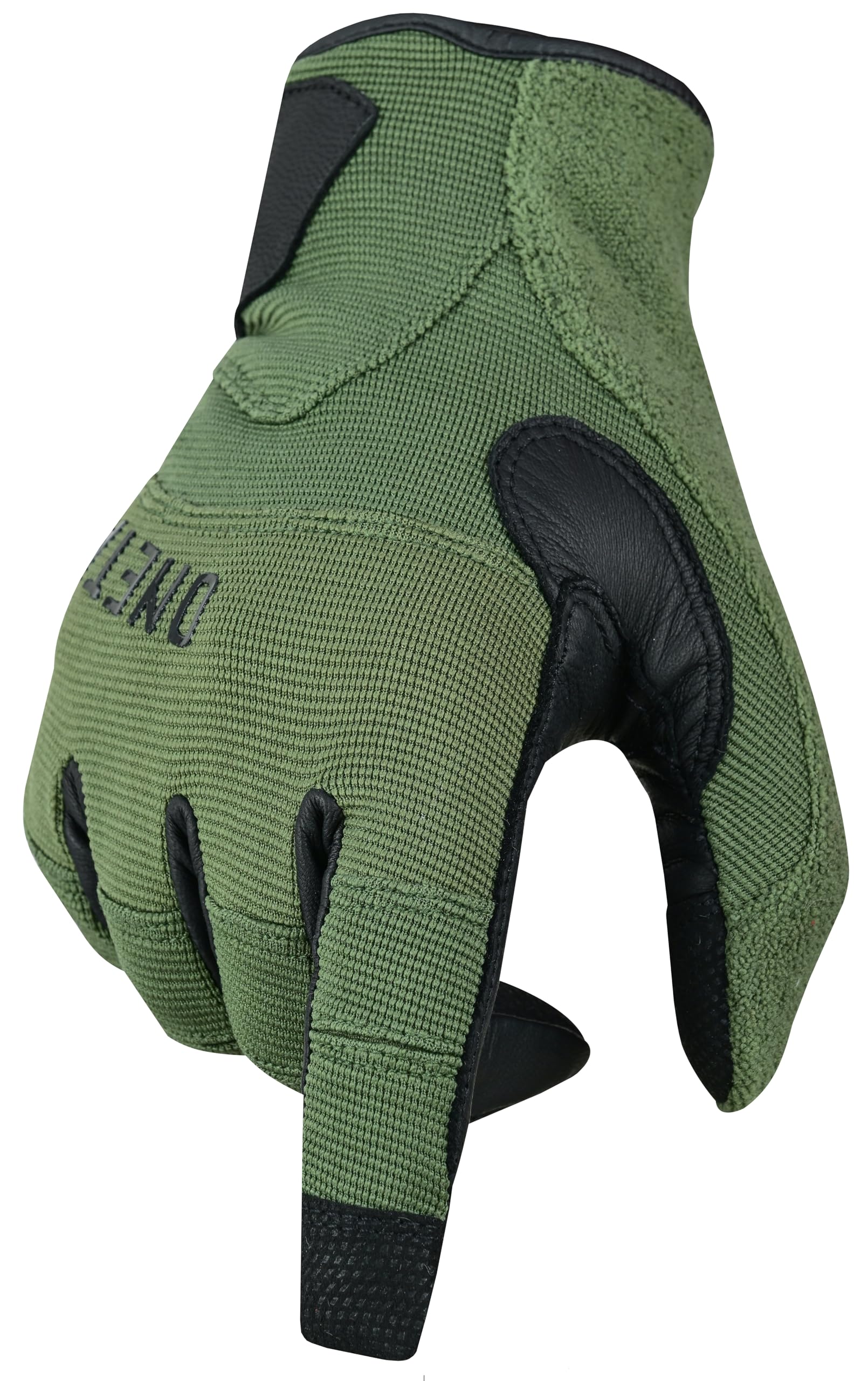 ONETAC Tactical Kevlar Liner Cut Resistant Duty Patrol Search Shooting Operator Gloves Touchscreen Friendly (Green/Black, XLarge)