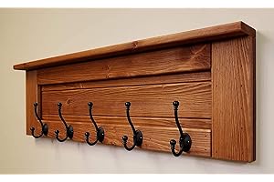 Langhorne Wall Coat Rack with Shelf: Rustic Charm for Your Mudroom
