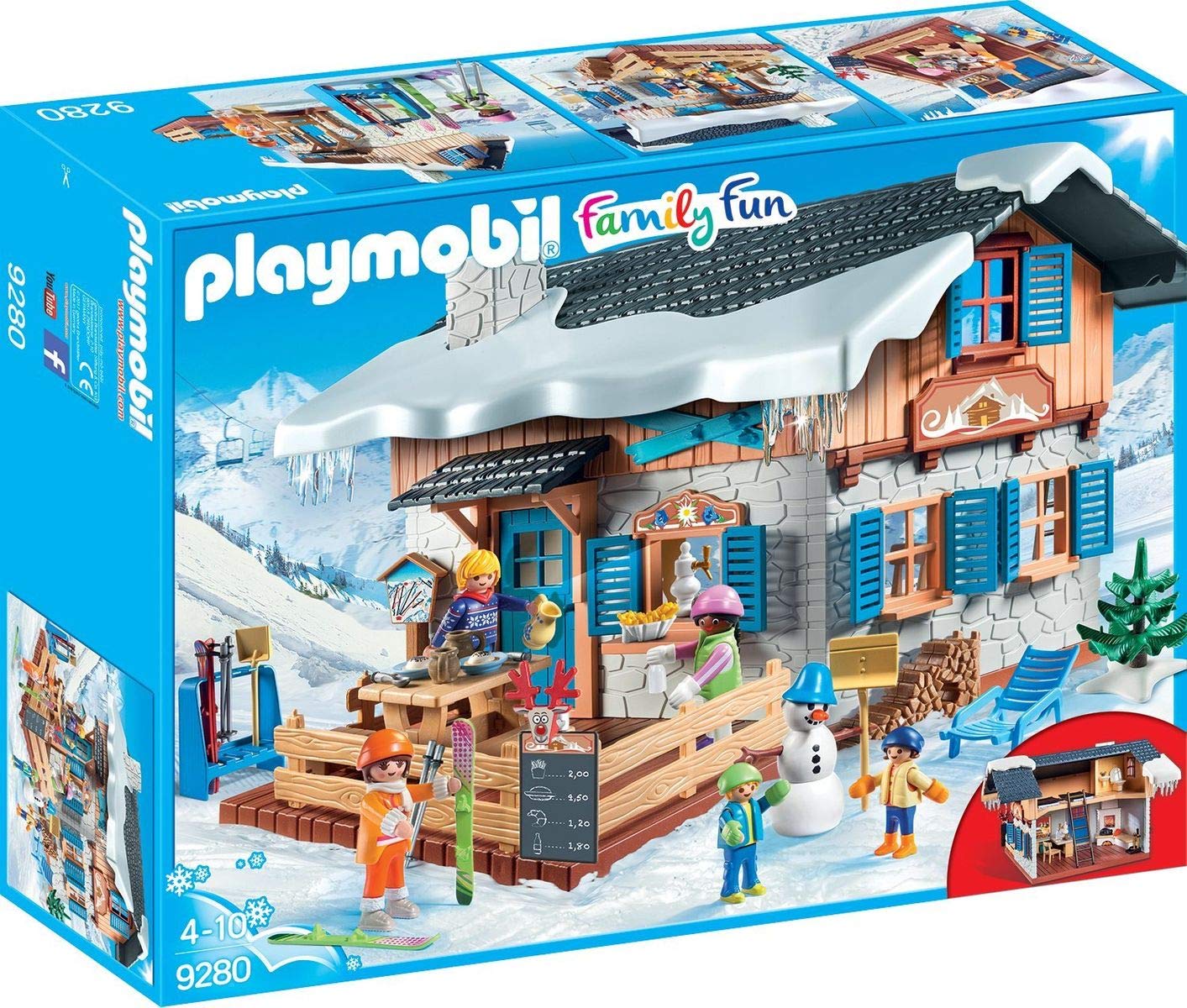 PLAYMOBIL Family Fun 9280, Rifugio degli sciatori, dai 4 Anni