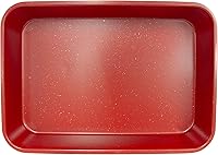 Vista 2 de casaWare Bandeja grande para lasaña/asador 18 x 12 x 3 pulgadas - Extra grande, revestida de cerámica antiadherente (Granito Rojo)