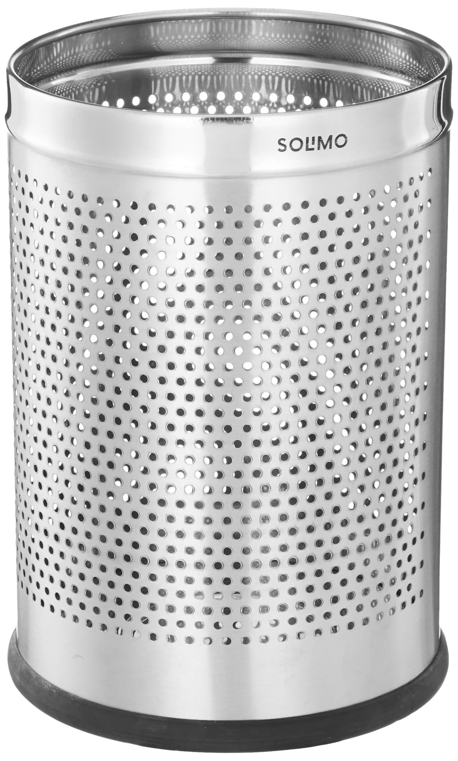 Amazon Brand - Solimo Stainless Steel Perforated Dustbin 8" X 12" - Open-Top, Ss; Silver-image-34