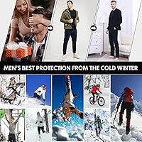 Vista 8 de CL convallaria Long Johns Thermal Underwear for Men Soft Fleece Lined Base Layer Cold Weather Top Bottom Set XS-4XL